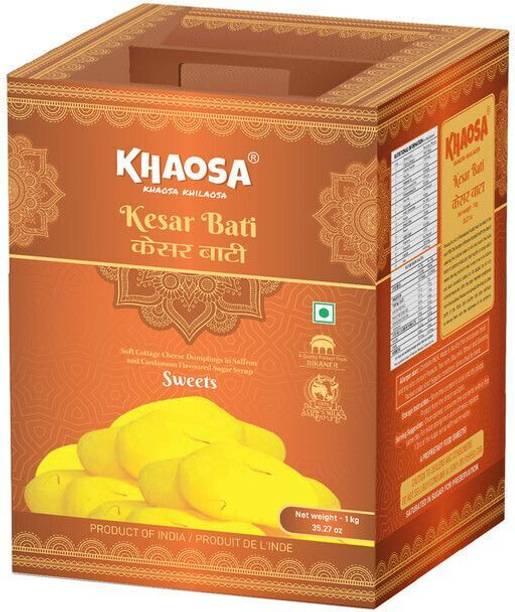 खाओसा केसर बाटी 1Kg प्रीमियम क्वालिटी ऑथेंटिक बिकनेरी टिन