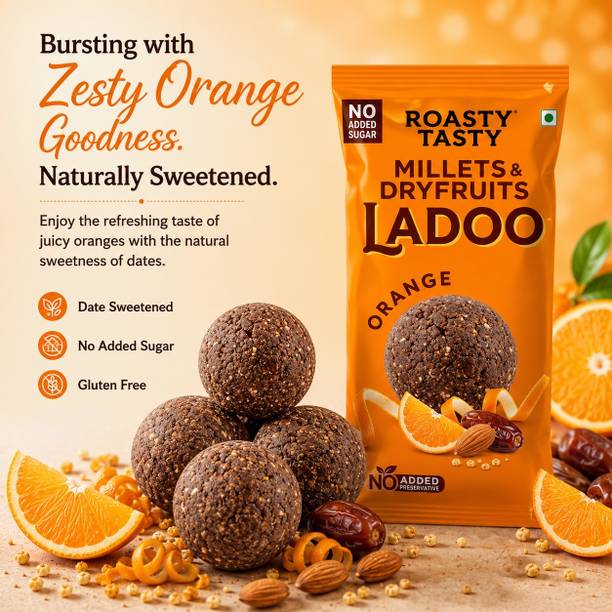 Roasty Tasty Orange- Millets & Dryfruits Ladoo