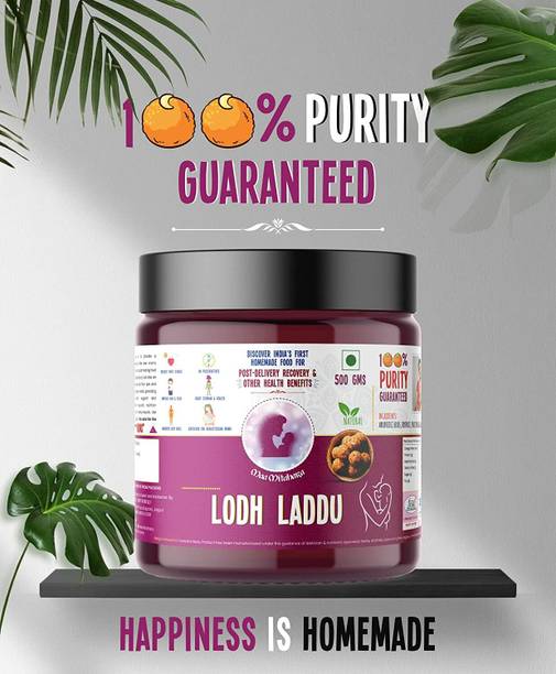 MaaMitahara Healthy Homemade Lodh Laddu With Natural Ingredients and Gluten Free Laddoo Mason Jar