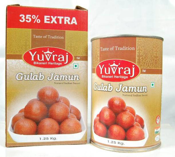 Yuvraj Food Product Gulab jamun sweets mithai 1.25 box Can