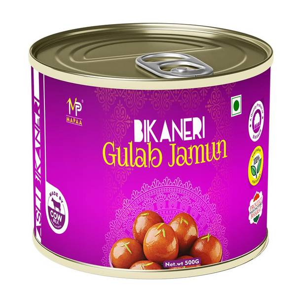 MAPAA Bikaneri Premium Desi Ghee Gulab Jamun Ready to Eat Indian Sweet / Mithai