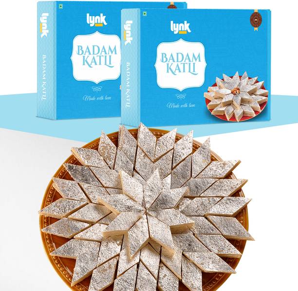 Lynk Badam Katli - Premium Almond Burfi, Fresh Indian Sweets Mithai Box