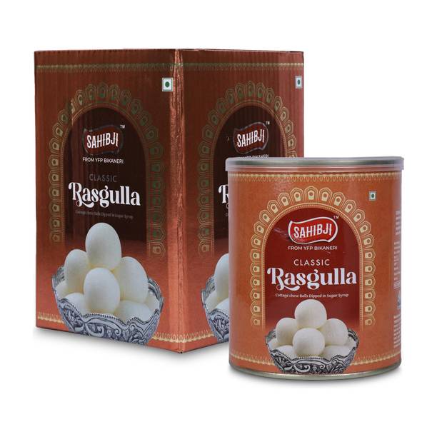 YFP SAHIBJI Rasgulla Tin | Authentic Sponge Rasogolla Indian Sweet dish