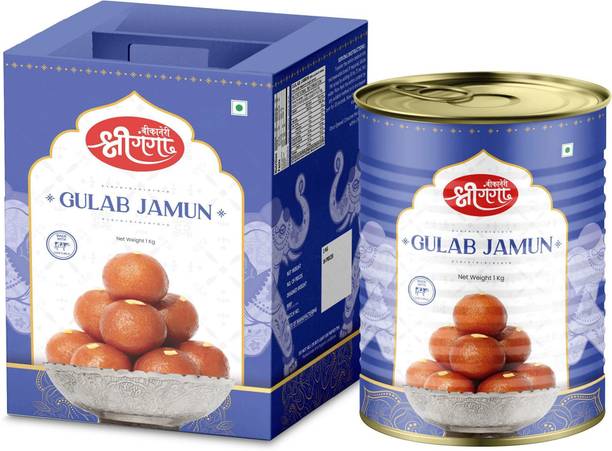 Bikaneri Shree Ganga Soft Gulabjamun 1kg Traditional Bikaneri Sweet, Mithai, Shahi Sweet 16 Pieces Box