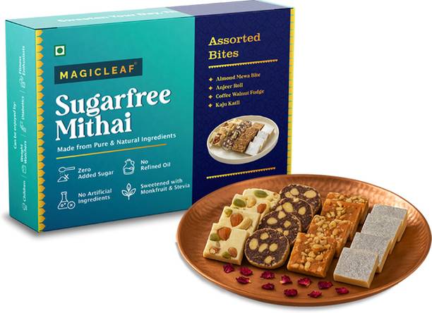 Magic Leaf Assorted Bites, Sugar Free Dessert Combo, Fresh & Natural Sweetened with Stevia Box
