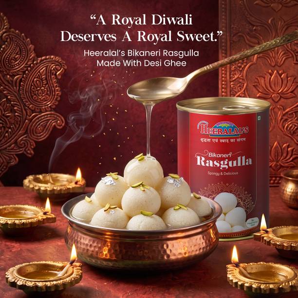 Heeralal's Rasgulla 1Kg Diwali Shagun Delicacy Happiness Sharing Collection Celebration