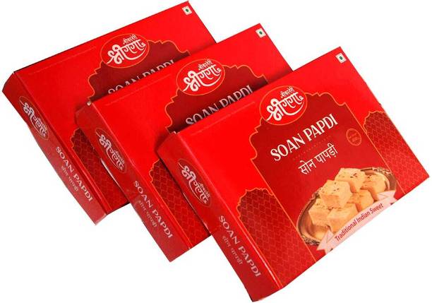 Bikaneri Shree Ganga Soft and Flaky Soan Papdi Bikaneri Sweet Mithai Box