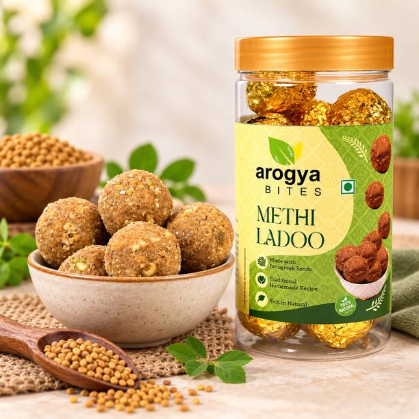 AROGYABITES Postpartum Gur Methi Laddu (Desi Ghee & Dry Fruits)