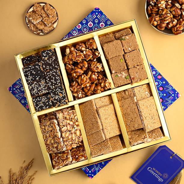HyperFoods Gajak Gift Pack Makar Sakranti Gifts Pack Lohri Gift Pack Box