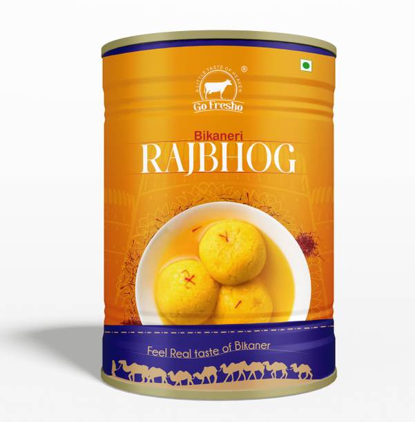 Go Fresho Raj Bhog | Premium Indian Dessert | Soft & Spongy Tin