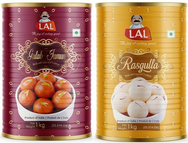 Lal sweets combo pack Gulab Jamun & Rasgulla Tin