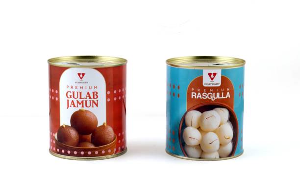 vijay dairy products VIJAY DAIRY PREMIUM RASGULA & GULAB JAMUN COMBO Tin