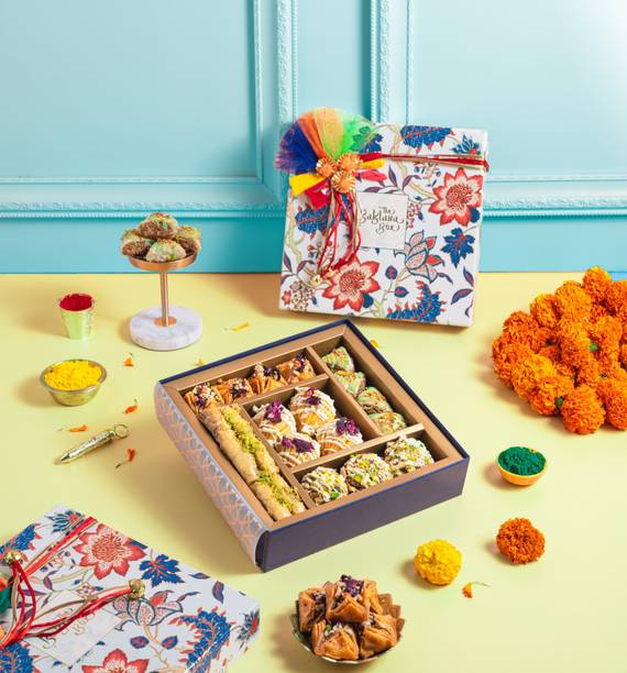 The Baklava Box Regalia Assorted Holi Thandai Baklava Sweets Box | 580g | Holi Collection Festive Gift Box
