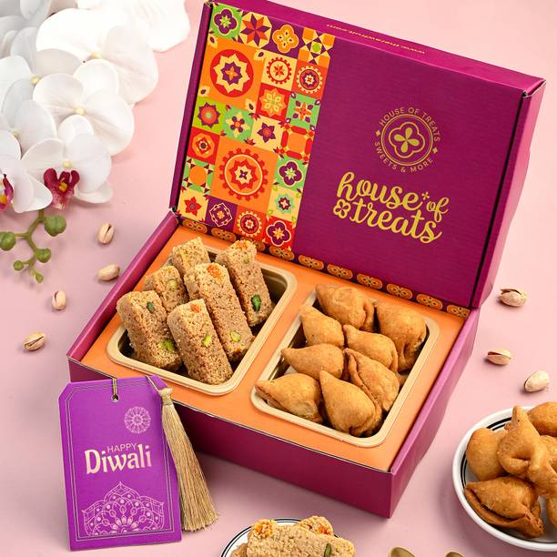 HyperFoods Diwali Sweetness Hamper with Greetings Card Box