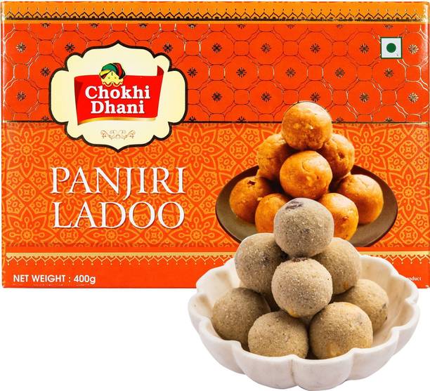 Chokhi Dhani Foods Panjiri Ladoo | Authentic Indian Sweets | 400g | Indian Mithai | Festival Sweets Pouch