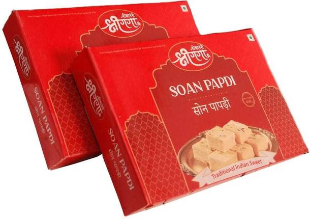Bikaneri Shree Ganga Soft and Flaky Soan Papdi Bikaneri Sweet Mithai Box