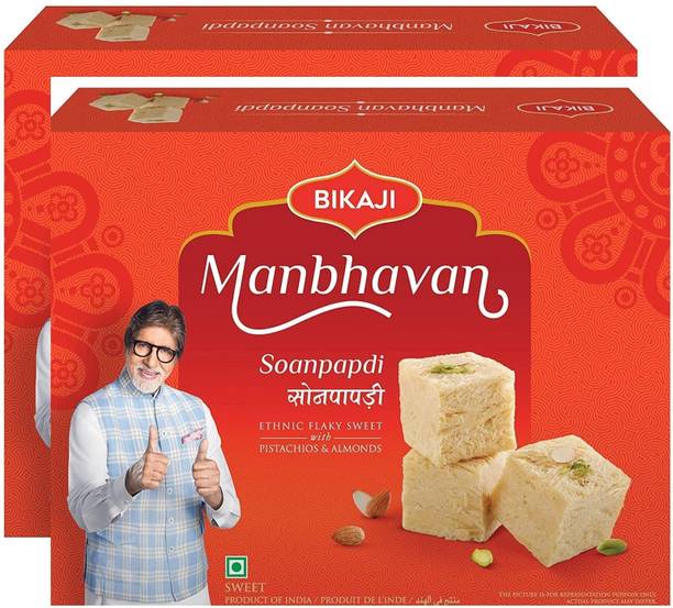 Bikaji Manbhavan Soan Papdi 900GM (450gm*2) Box