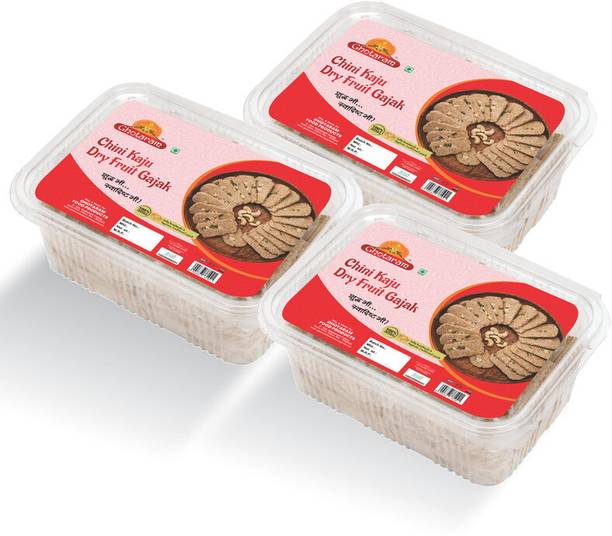 GHOTARAM Rajawadi Kaju Pista Shakkar Gajak ( Dry Fruit Mix Gajjak ) / Til Gazak-100g*3P Box