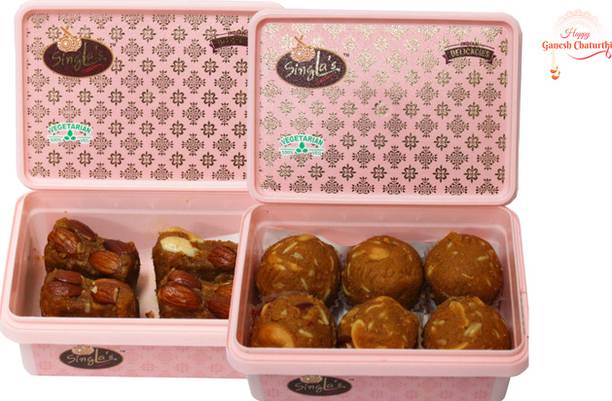 Singla Sweets Dal Pinni 200g | Besan Dryfruit laddu 200g | Combo-(pack of 2) Box