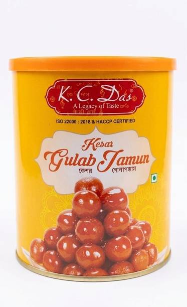K. C. DAS Authentic Bengali Kesar Gulab Jamun 20pcs Traditional Sweet