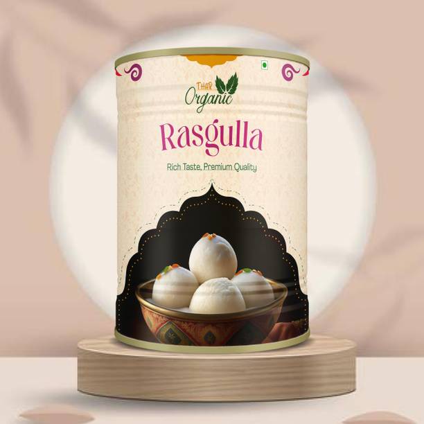 THARORGANIC Indian Rasgulla | Ready to Eat, Soft & Spongy Sweet | Ideal for Festive Gifting Tin