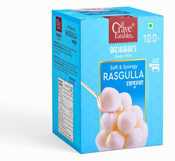 क्रेव ईटेबल्स रसगुल्ला 1 Kg (पैक ऑफ 1) (1 Kg) बॉक्स