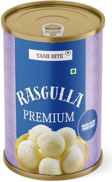YASHBITE Bikaneri Rasgulla | Spongy Rasgulla | 20 Pcs | Soft & Delicious Sweet Plastic Bottle