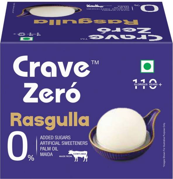 Crave Eatables Rasgulla 225g (0% Added Sugars) (Pack Of 225g × 1)