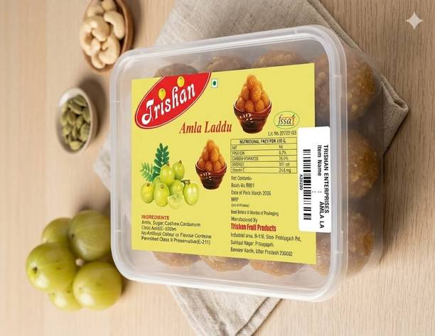 Trishan Enterprises Homemade Amla Ladoo Festive Gift Box | Traditional Sweet & Healthy Snack Box