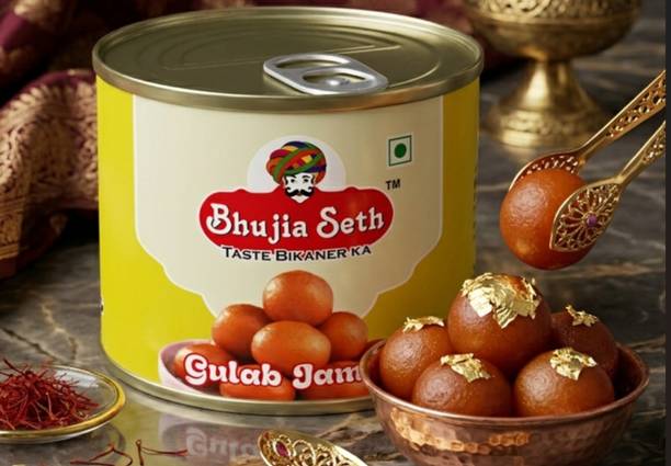 BHUJIYA SETH Gulab Jamun bikaneri sweets 500 gm tin pack