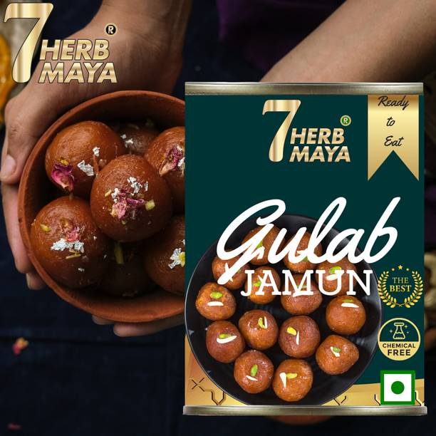 7Herbmaya Gulab Jamun | Rasdaar Brown Balls | Diwali/Rakshabandhan Sweet Can