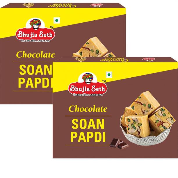 BHUJIYA SETH Chocolate soan papdi combo pack (200 gm x 2) box