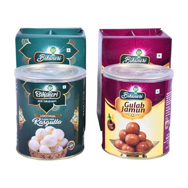 yfp bikaneri Special Rasgulla Gulab Jamun Combo 1+1 Kg