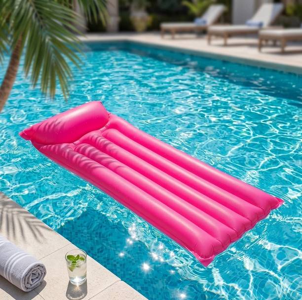 SUNNIFA Inflatable Pool Float Bed for Adults with Pillow PVC Swimming Air Mattress Inflatable Swimming Mats