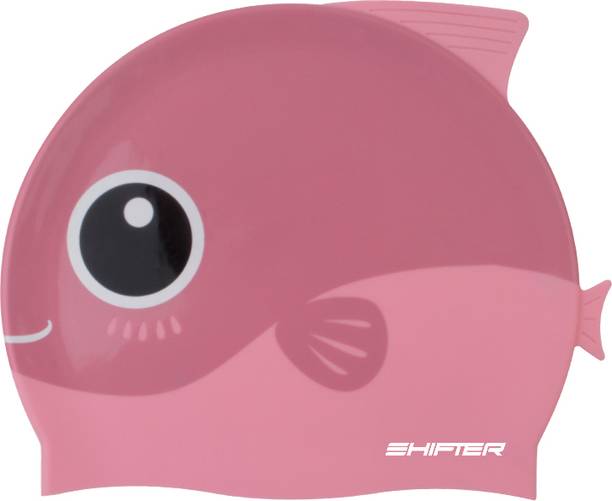 SHIFTER Swimming Cap For Kids For Small Girls And Boys Printed Cartoon Swimming Cap