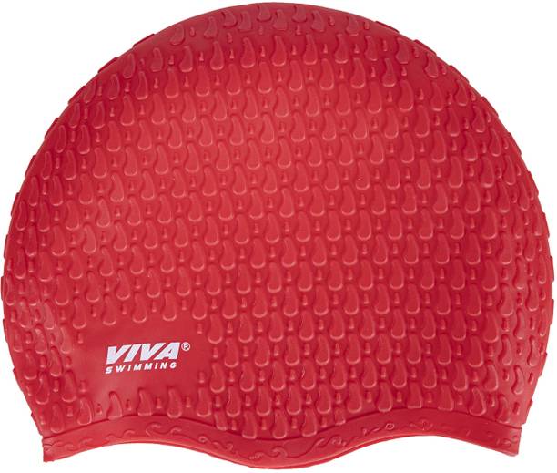 VIVA SWIMMING Silicone Swimming Caps: Comfortable, Long Hair Cover, Tear-Proof Design Swimming Cap