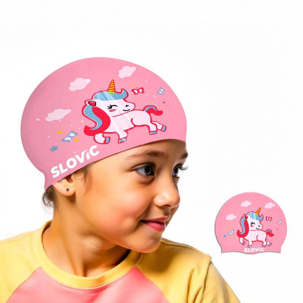 SLOVIC Leak Proof | Protects Hair From Chemical Damage | Premium Quality Silicone |Boys Swimming Cap
