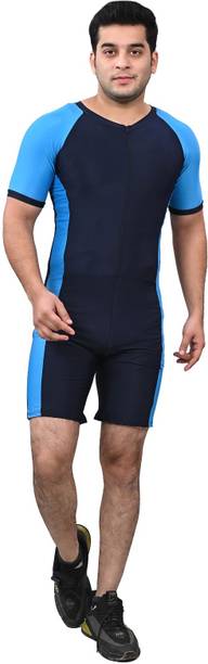 Swimming and skating costumes Solid Boys & Girls Swim-dress Blue, Black Swimsuit
