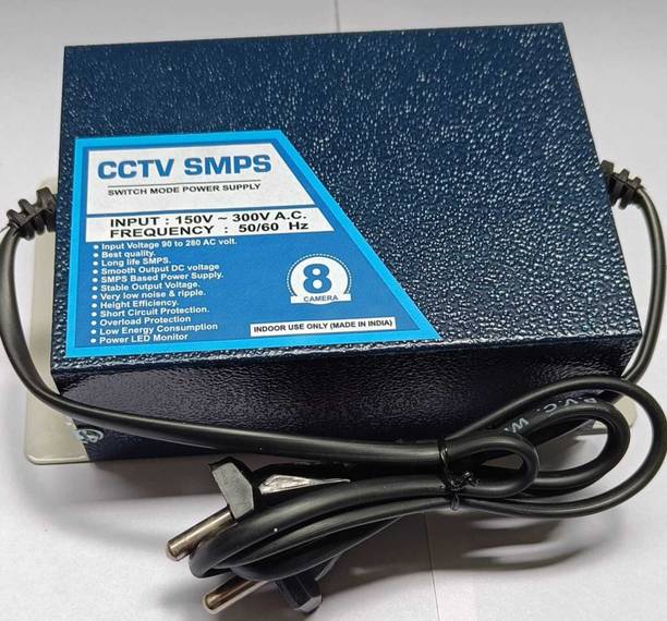 MP TELECOM SMPS 8 Channel Power Supply for CCTV Security & Dome Camera Worldwide Adaptor Camera Sync Terminal Adapter