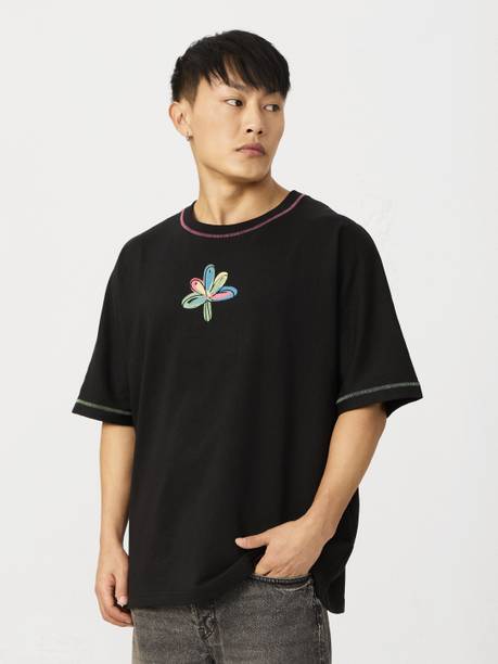 Batman: Classic Logo Men and Boys Short Sleeves Round Neck Printed Regular Fit Cotton T-Shirts