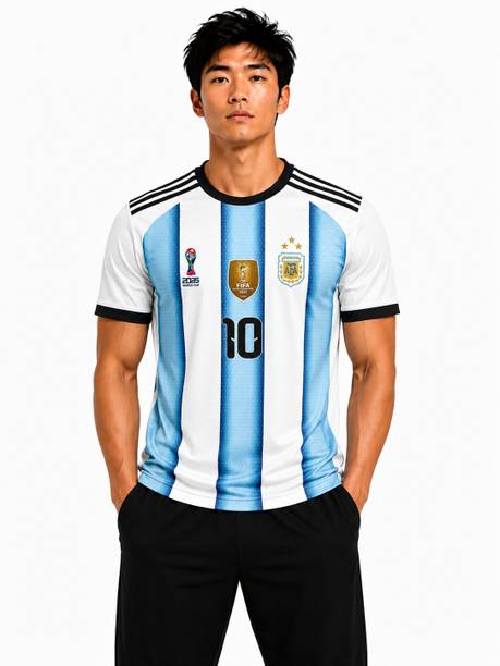 Men Striped Round Neck Polyester Multicolor T-Shirt