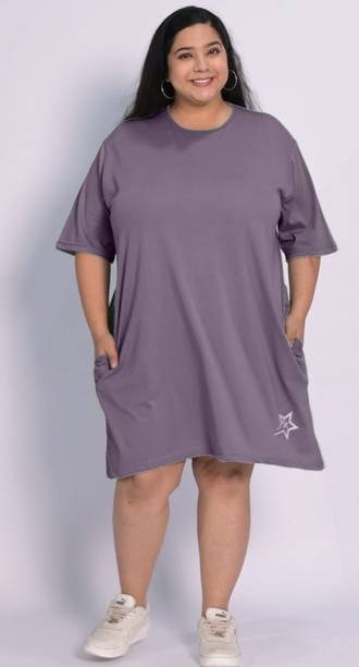 Women Printed Round Neck Pure Cotton Grey T-Shirt