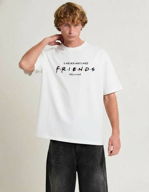 mims Graphic Print Men Crew Neck White T-Shirt