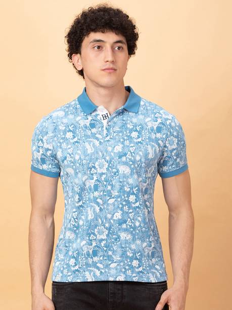 Blue Regular Fit Men's Polo T-Shirt by Being Human Clothing main image 1