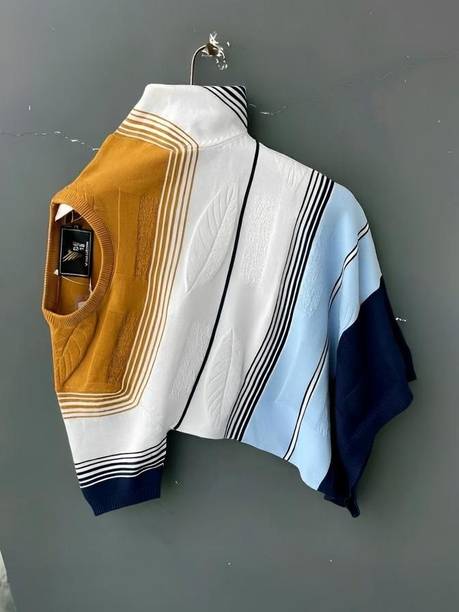 Men Colorblock Round Neck Cotton Blend Multicolor T-Shirt