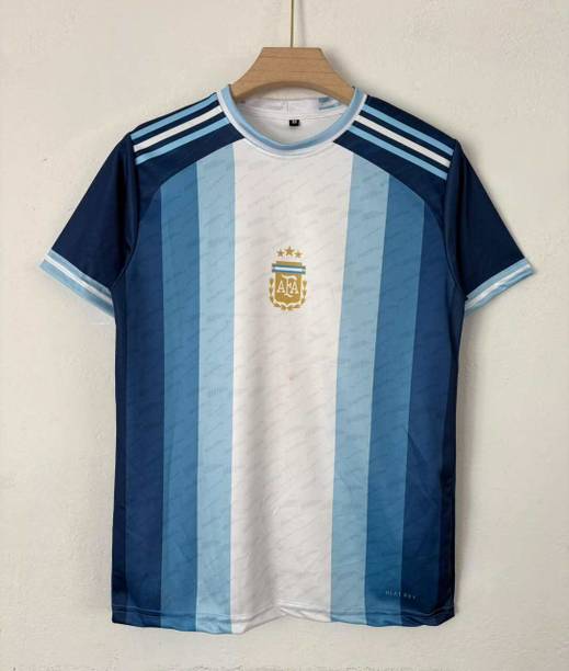 Men Striped, Graphic Print, Sporty Round Neck Polyester Multicolor T-Shirt