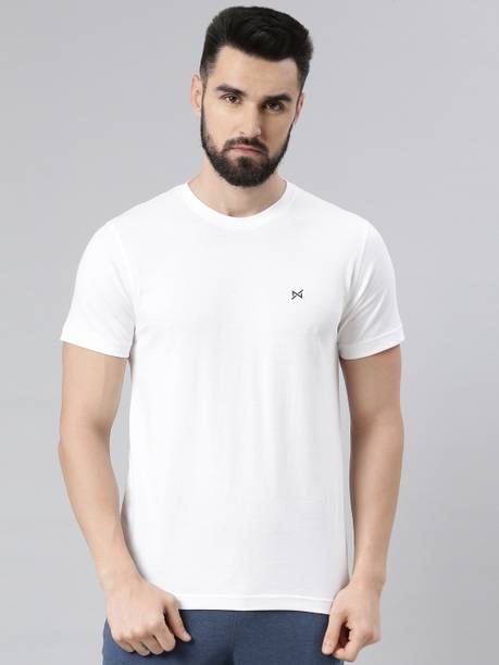 Force NXT Super Combed Cotton Men Solid Round Neck Pure Cotton Wh...