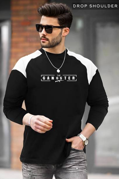 TRIPR Men Typography V Neck Cotton Blend Multicolor T-Shirt