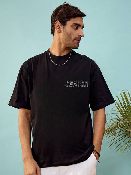 PicPok Printed Men Round Neck Black T-Shirt