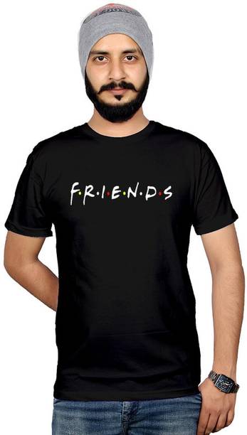 Workshop Market Typography Men Round Neck Black T-Shirt